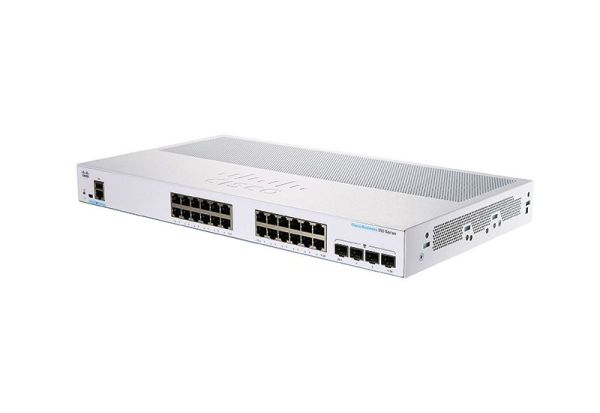 CBS350-24T-4X-NA Cisco Business 24 x Ports 10/100/1000Base-T + 4 x SFP (mini-GBIC) Layer 2 Managed Gigabit Ethernet Network Switch