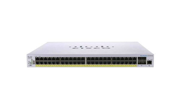 CBS350-48FP-4G-NA Cisco Business PoE+ 48 x Ports 10/100/1000Base-T + 4 x SFP (mini-GBIC) Layer 2 Managed Gigabit Ethernet Network Switch