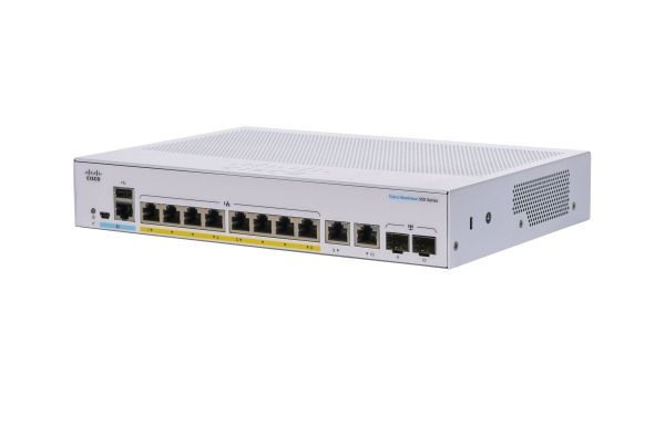 CBS350-8P-E-2G Cisco Business 350 Series CBS350-8P-E-2G 8 x Ports 10/100/1000Base-T PoE+ + 2 x Ports Combo SFP Rack-Mountable Layer 3 Managed Gigabit Ethernet Network Switch