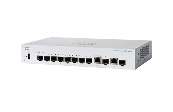CBS350-8S-E-2G Cisco Business 8 x Ports 10/100/1000Base-T + 2 x SFP Layer 3 Managed Gigabit Ethernet Switch