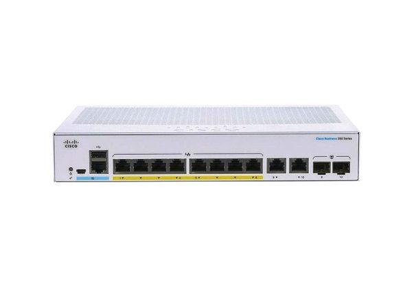 CBS350-8T-E-2G-NA Cisco Business 8 x Ports 10/100/1000Base-T + 2 x SFP (mini-GBIC) Layer 2 Managed Gigabit Ethernet Network Switch