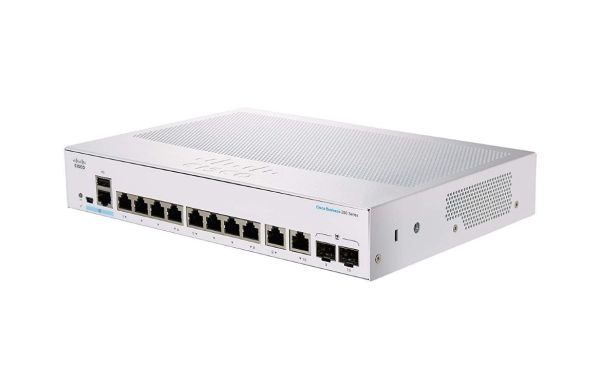 CBS350-8T-E-2G Cisco Business 350 Series 8 x Ports 1000Base-T + 2 x Ports Combo SFP 1U Rack-mountable Layer 3 Managed Gigabit Ethernet Network Switch