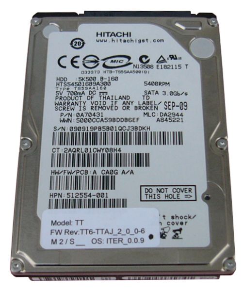 CN727-67017 HP 160GB 5400RPM SATA 3GB/s 2.5-inch Hard Drive