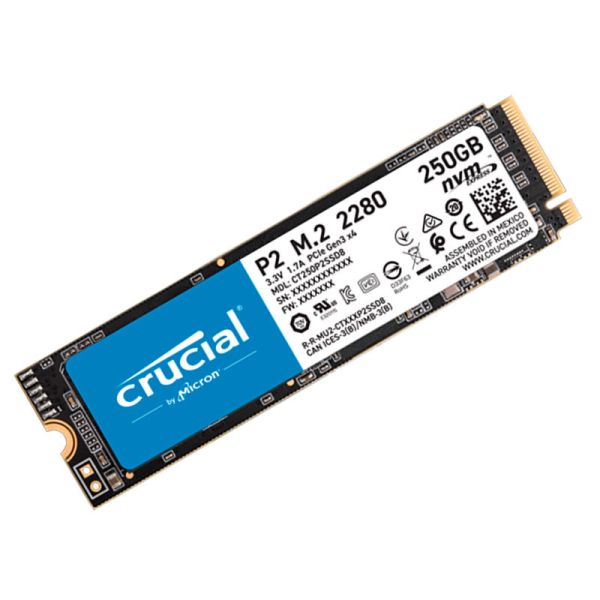 CT250P2SSD8 Crucial Technology P2 250GB NVMe PCIe M.2 2280 Solid State Drive