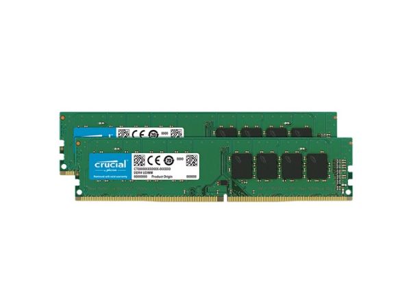 CT2K16G4DFD8266 Crucial Technology 32GB Kit (2 x 16GB) DDR4-2666MHz PC4-21300 non-ECC Unbuffered CL19 288-Pin DIMM 1.2V Dual Rank Memory Module