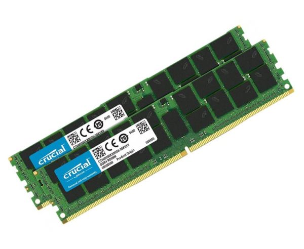 CT2K16G4RFD4266 Crucial Technology 32GB Kit (2 x 16GB) DDR4-2666MHz PC4-21300 ECC Registered CL19 288-Pin RDIMM 1.2V Dual Rank Memory Module