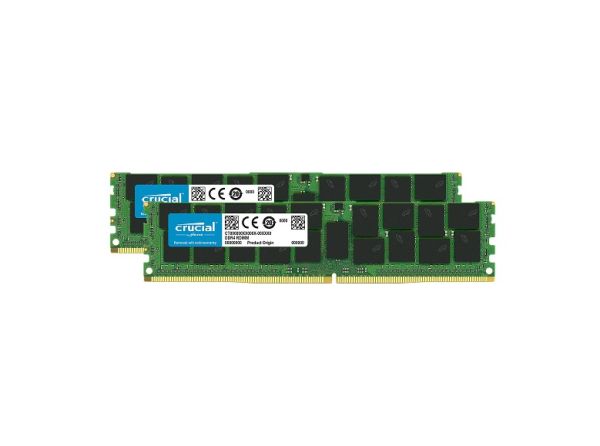 CT2K32G4LFD4266 Crucial Technology 64GB Kit (2 X 32GB) DDR4-2666MHz PC4-21300 ECC Registered CL19 288-Pin LR-DIMM 1.2V Dual Rank Memory