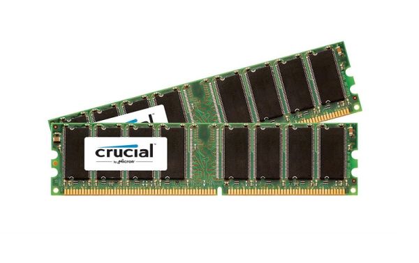 CT443158 Crucial Technology 1GB Kit (2 x 512MB) DDR-333MHz PC2700 non-ECC Unbuffered CL2.5 180-Pin DIMM Memory Upgrade for Biostar eDEQ 2100 System