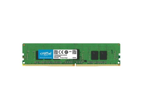 CT4G4WFS8266 Crucial Technology 4GB DDR4-2400MHz PC4-19200 ECC Unbuffered CL17 288-Pin DIMM 1.2V Single Rank Memory Module
