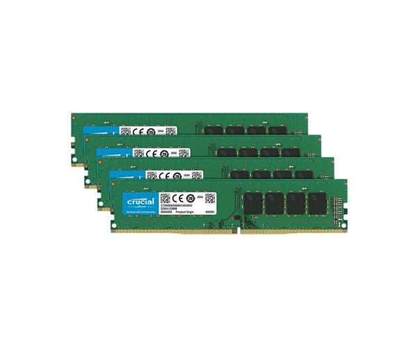 CT4K16G4DFD8266 Crucial Technology 64GB Kit (4 x 16GB) DDR4-2666MHz PC4-21300 non-ECC Unbuffered CL19 288-Pin DIMM 1.2V Dual Rank Memory Module