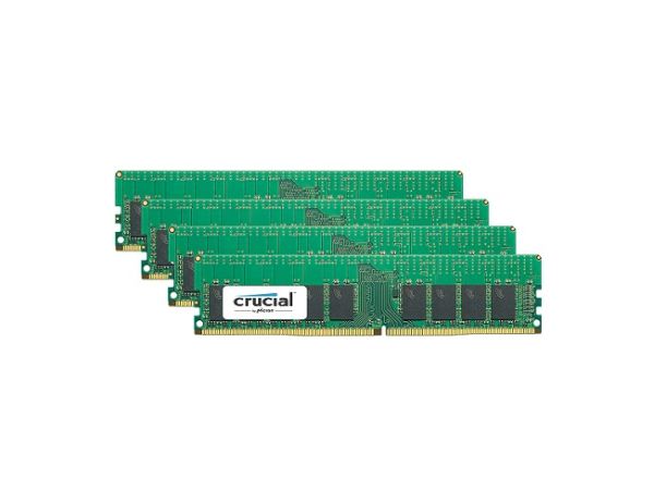 CT4K16G4RFD8266 Crucial Technology 64GB Kit (4 x 16GB) DDR4-2666MHz PC4-21300 ECC Registered CL19 288-Pin RDIMM 1.2V Dual Rank Memory Module