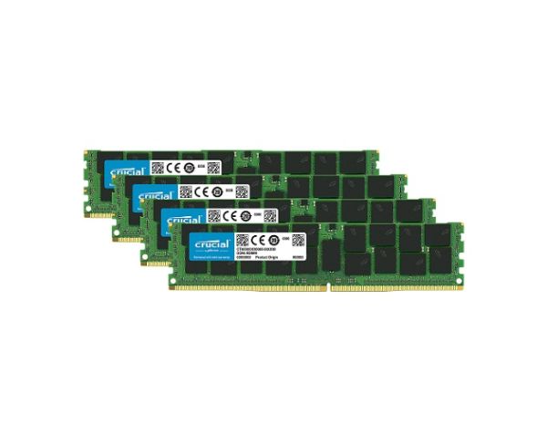 CT4K32G4LFD4266 Crucial Technology 128GB Kit (4 X 32GB) DDR4-2666MHz PC4-21300 ECC Registered CL19 288-Pin LR-DIMM 1.2V Dual Rank Memory