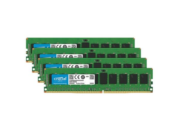 CT4K4G4WFS8266 Crucial Technology 16GB Kit (4 X 4GB) DDR4-2400MHz PC4-19200 ECC Unbuffered CL17 288-Pin DIMM 1.2V Single Rank Memory