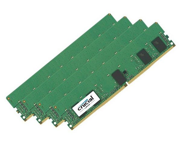 CT4K8G4RFS8266 Crucial Technology 32GB Kit (4 x 8GB) DDR4-2666MHz PC4-21300 ECC Registered CL19 288-Pin RDIMM 1.2V Single Rank Memory Module