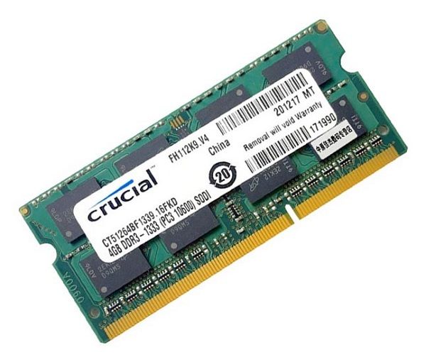CT51272BW1339 Crucial Technology 4GB DDR3-1333MHz PC3-10600 ECC Registered CL9 240-Pin DIMM Dual Rank Memory Module