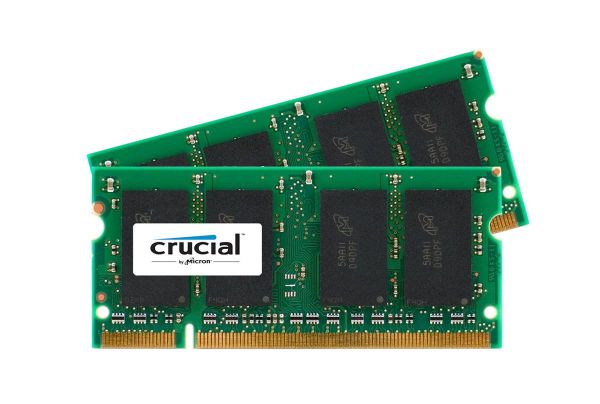 CT540974 Crucial Technology 2GB Kit (2 x 1GB) DDR2-667MHz PC2-5300 non-ECC Unbuffered CL5 200-Pin SoDIMM Memory Upgrade for Acer TravelMate 2400 Series System