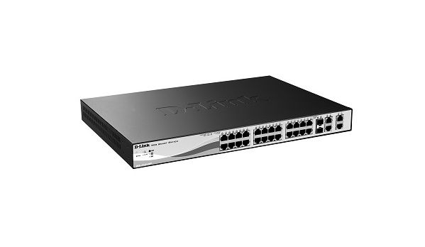 DES-1210-28 D-Link 254W 24-Port 10/100/1000Base-TX 254W Managed Fast Ethernet Switch with 2 Combo Gigabit SFP Ports & 2 Ethernet Ports