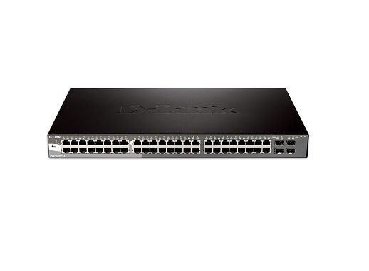 DES-1210-52 D-Link 48-Port 10/100Base-TX Managed Fast Ethernet Switch with 2 Combo Gigabit SFP Ports & 2 Ethernet Ports Rack-Mountable