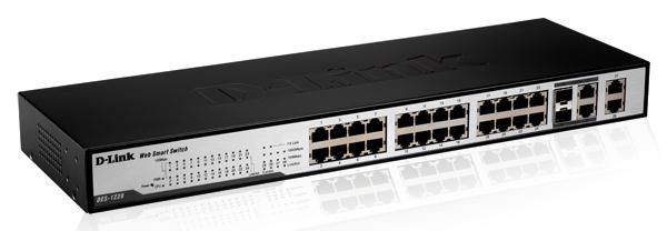 DES-1228 D-Link 24 x Ports 10/100Base-TX + 2 x Ports Combo RJ-45/SFP Layer 2 Fast Ethernet Web Smart Switch
