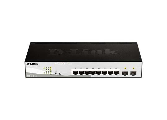 DGS-1210-10P D-Link 8-Port 10/100/1000Base-T Managed Gigabit Ethernet Switch with 2 Shared SFP Ports