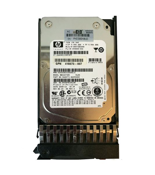 DH072BAAKN HP 73GB 15000RPM SAS 3Gb/s Hot-Pluggable Dual Port 2.5-inch Hard Drive