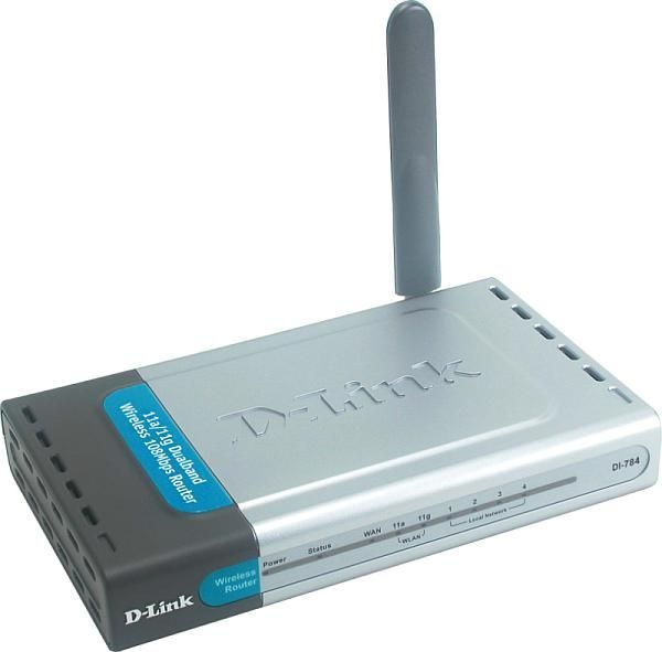 DI-784 D-Link Wireless Router 4 x 10/100Base-TX IEEE 802.11a/b/g Wireless Router