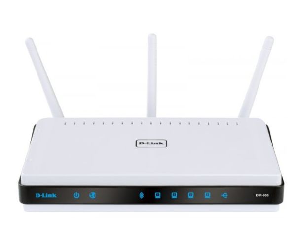 D-Link 4-Port 2.4GHz 10/100/100Base-T Gigabit Ethernet 802.11b/g/n Wireless Router