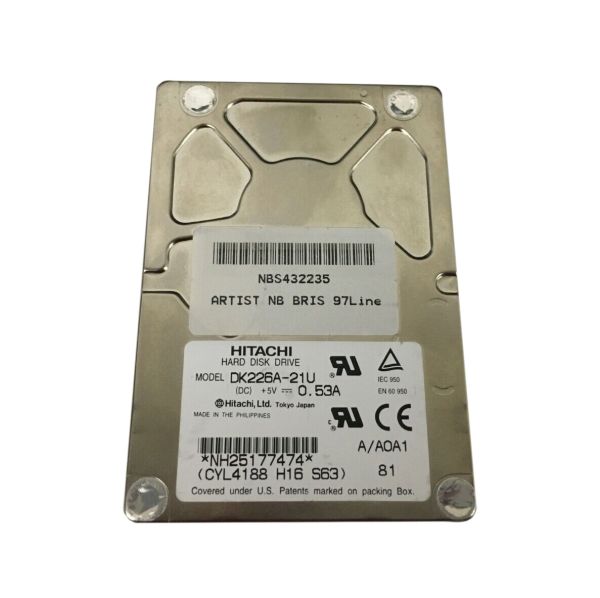 DK226A-21U Hitachi 2.16GB 4200RPM ATA/IDE 128KB Cache 2.5-inch Hard Disk Drive