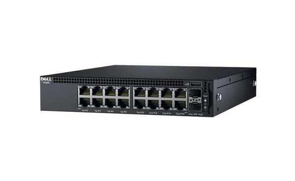 DN_X1018P_1.2 Dell Networking X1018P 16 x Ports PoE 10/100/1000Base-T + 2 x SFP Ports Layer 2 Managed 1U Rack-mountable Gigabit Ethernet Network Switch