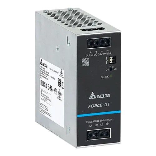DRF-24V240W3GBA Delta 240-Watt 24V 10A DIN Rail Power Supply