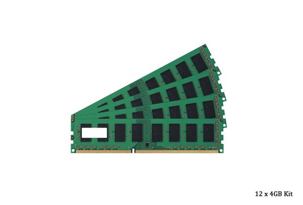 E6R46AV HP 48GB Kit (12 X 4GB) PC3-14900 DDR3-1866MHz non-ECC Unbuffered CL13 UDIMM Dual-Rank Memory