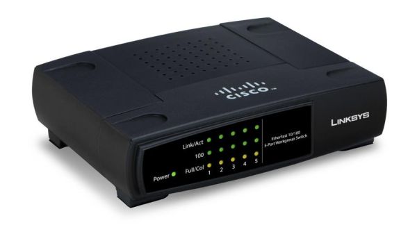 EZXS55W Linksys EtherFast 5 x RJ-45 Ports 10/100Base-TX Layer 2 Desktop Workgroup Switch
