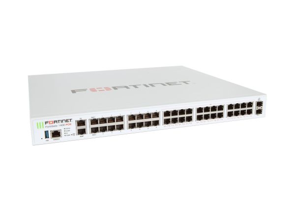 FG-140E-POE-BDL-988-36 Fortinet FG 140E POE 14x switch ports,24x RJ-45 GE PoE/PoE+ Ports 42x RJ-45 Ports Firewall Appliances