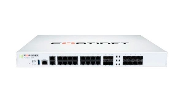 FG-200F Fortinet FortiGate 200F Series FG-200F 16 x Ports 1000Base-T + 8 x Ports SFP + 4 x Ports SFP+ + 1 x Port 1GbE RJ-45 Management 1U Rack-mountable Ear-Mount Network Security Firewall Appliance