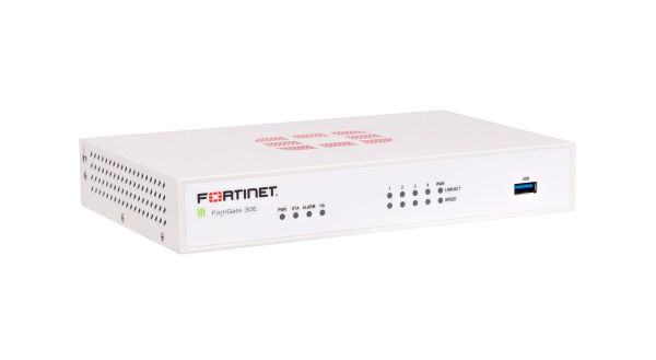 FG-30E-3G4G-GBL Fortinet FortiGate 30E Series FG-30E 4 x Ports 1000Base-T + 1 x Port 1GbE RJ-45 WAN 1U Rack-mountable Managed Network Security/Firewall Appliance