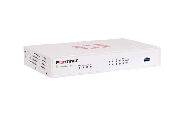 FG-30E-BDL-USG-871-36 Fortinet FortiGate 30E 5 x Ports GE RJ-45 + 1 x Port WAN + 4 x Ports GE RJ-45 Switch 1U Managed Network Security/Firewall Appliance