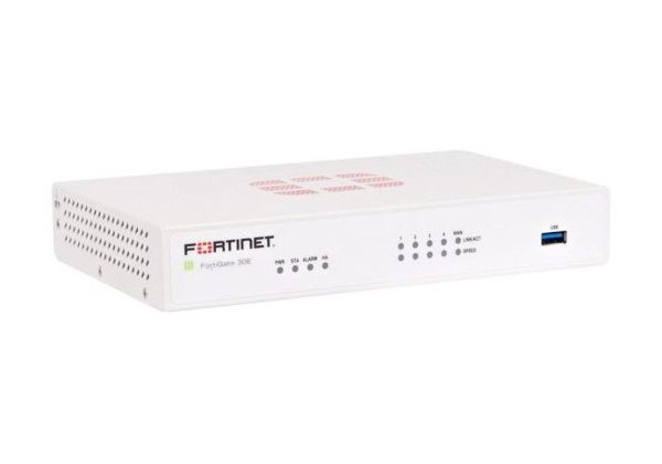 FG-30E-BDL-USG-874-12 Fortinet FortiGate 30E 5 x Ports GE RJ-45 + 1 x Port WAN + 4 x Ports GE RJ-45 Switch 1U Managed Network Security/Firewall Appliance with 1Y 24X7 FC