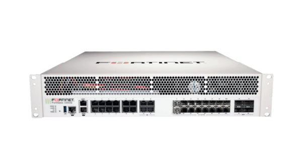 FG-3300E-BDL-950-36 Fortinet FG-3300E 4x 40 GE QSFP+ slots,16x 25 GE SFP28 slots, 4x 10GBase-T ports 14x GE RJ-45 Ports Firewall