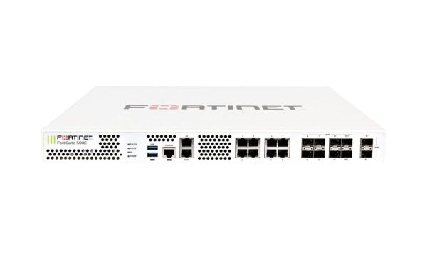 FG-500E-BDL-900-60 Fortinet FG-500E-BDL-900-60500E + 8 x Port + 8 x RJ45 1000Base-X GE + 2 x SFP+ 1U H+ 8X5 with FC & FG Firewall