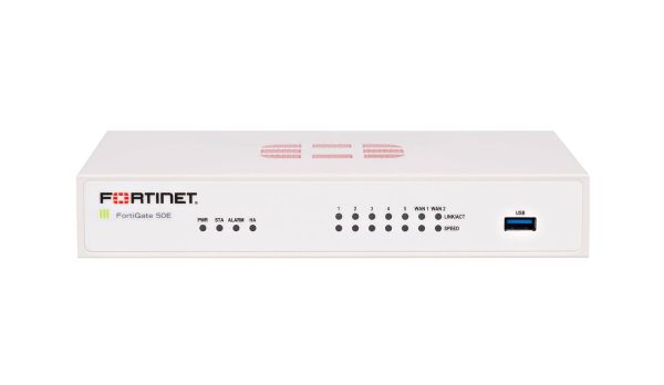 FG-50E-BDL-874-60 Fortinet FG-50E + 7 x GE RJ45 ports Includes + 2 x WAN port + 5 x Switch ports H/W+ 8x5 5y FC & FG Firewall