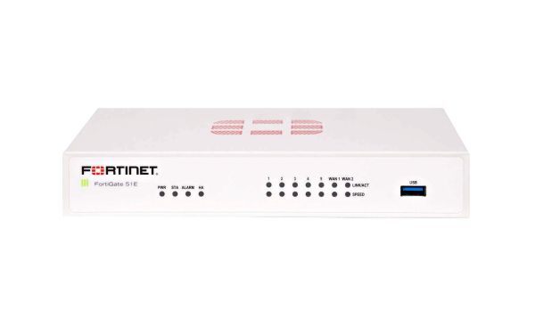 FG-51E-BDL-874-12 Fortinet FG 51E 7xPort 1000Base-T GE 7 x RJ-45 Firewall Appliance W/1Yr FC