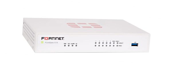 FG-51E-BDL-900-48 Fortinet FortiGate 51E 10/100/1000Base-T 5 x RJ-45 2 x WAN Manageable 1U Firewall Appliances