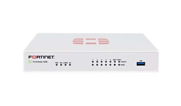 FG-52E-BDL-964-36 Fortinet FortiGate 52E 7 x Ports GE RJ-45 + 2 x Ports WAN + 5 x Ports GE RJ-45 Switch 1U Managed Network Security/Firewall Appliance with 3Y 24X7 FC