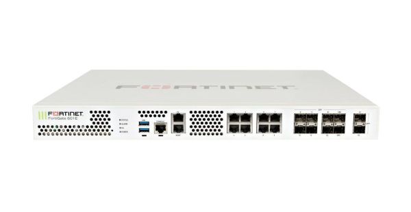 FG-601E Fortinet FortiGate 600E Series FG-601E 2 x Ports 10GBase-X + 8 x Ports 1GbE RJ-45 + 8 x Ports SFP + 2 x Ports 1GbE Management 1U Rack-Mountable Network Security Firewall Appliance