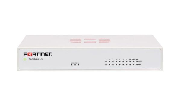 FG-61E-811-NFR Fortinet FortiWiFi 61E 10 x Ports GE RJ-45 + 2 x Ports WAN + 1 x Port DMZ + 7 x Ports Internal 1U Managed Network Security/Firewall Appliance with 1Y FC