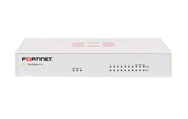 FG-61E-BDL-871-60 Fortinet FortiGate 61E 1000Base-T 7 x RJ-45 2 x WAN 1 x DMZ Wall Mountable Firewall Appliances