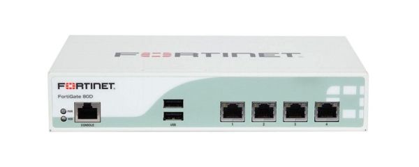 FG-80D-BDL-871-36 Fortinet FortiGate 80D 4-Ports GbE 4 x RJ-45 Manageable Desktop Rack-Mountable Firewall