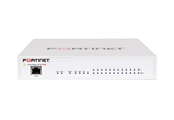 FG-81E-POE-BDL-874-36 Fortinet FG 81E-POE 14xPort 1000Base-TX,2 x RJ-45 12 x PoE Ports 2 SFP 2 x SFP Managed Walll Mountable Firewall Appliances
