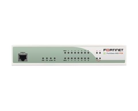 FG-90D-POE-BDL-958-36 Fortinet FortiGate 90D-POE 16-Ports 1000Base-T GbE 12 x RJ-45 4 x PoE Ports Manage Desktop Firewall