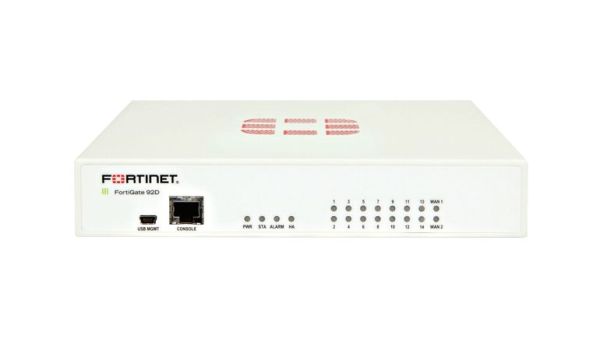 FG-92D-BDL-958-36 Fortinet FortiGate 92D 1000Base-T 1U Rack Mountable GigE Firewalls